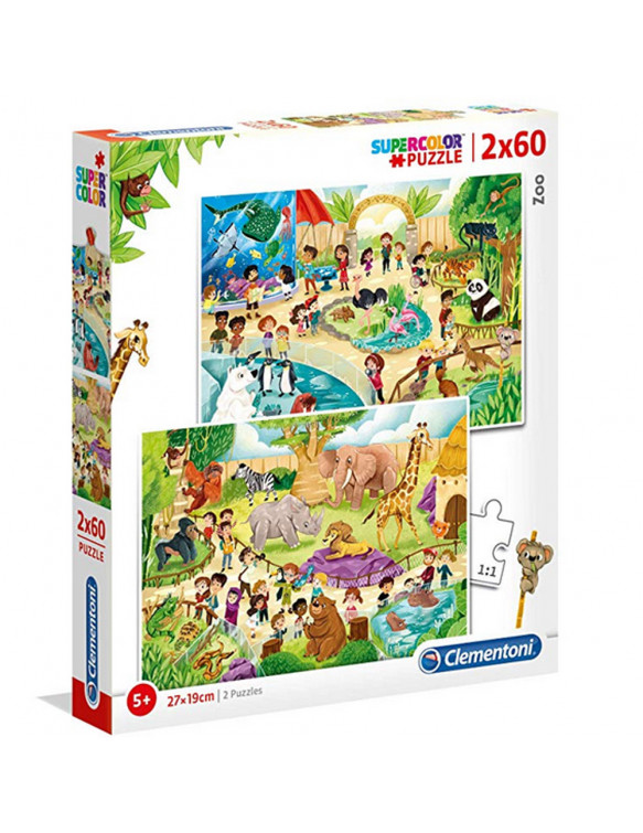 ZOO Puzzle 2x60pz 8005125216031 Menos de 100 piezas
