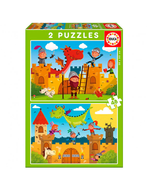 Dragones y Caballeros Puzzle 2X48pz